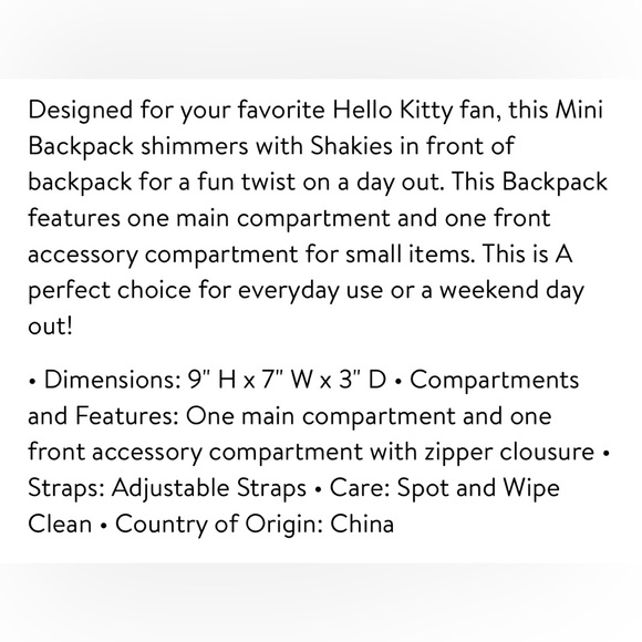 Hello Kitty Small Backpack - Picture 6 of 6